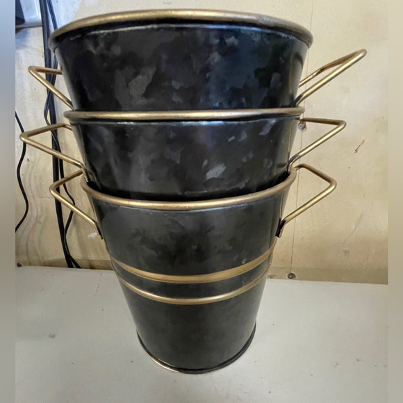 Metal Flower Pots / Buckets 5 inch (3) - Picture 4 of 11
